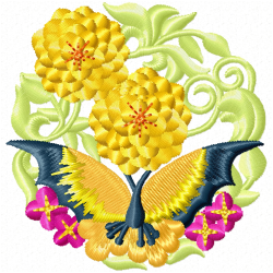 Flowers Embroidery Design 6